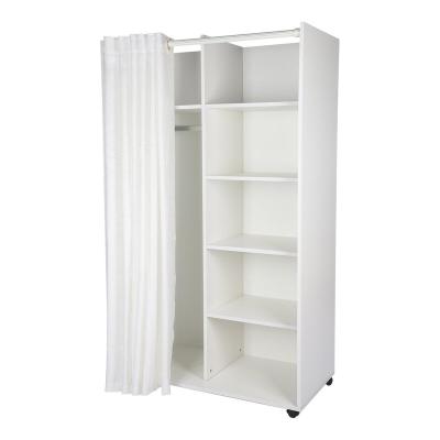 China (Other) New Design Modern Adjustable Sliding Door Wooden White Wardrobe for sale