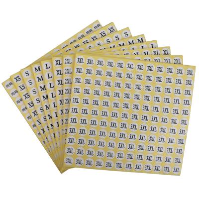 China Scratch Off Round Size Size Label Number Clothes Shoes Socks Number Number Sticker for sale