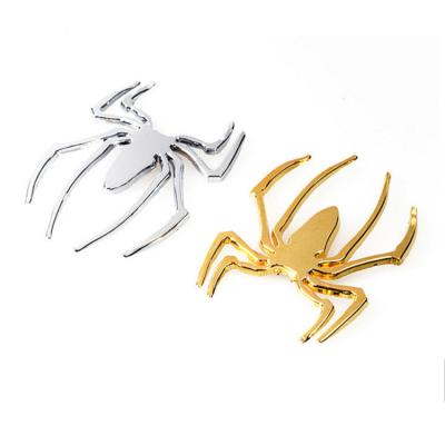 China Amazon Manufacture Custom Hot Sale Spider Shape Car Sticker Metal Emblem Chrome 3D Car Engine Decal Sticker Waterproof for sale