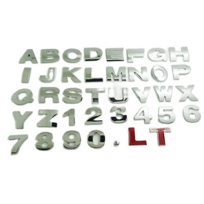 China Business / Luxury Custom Car Stickers 3d Sticker Decals Metal Diy Letter Number Stickers Waterproof Exterio Alphabet For Motorcycle for sale