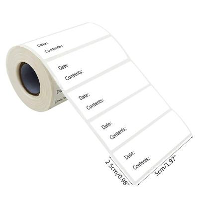 China Low Temperature Resistant Waterproof Kitchen Freezer Food Sticker Jar Label Stickers Waterproof Custom Packaging for sale