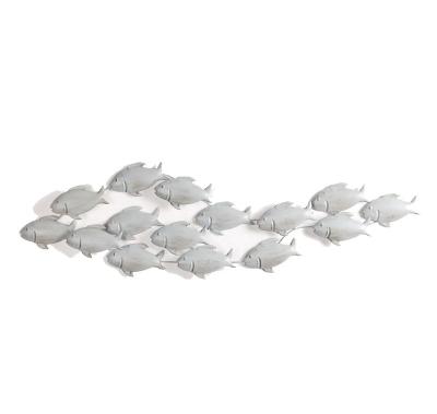 China AMERICA Hotselling Summer Metal Wall Crafts Decor Fish School Wall Decor, Ocean Design for sale