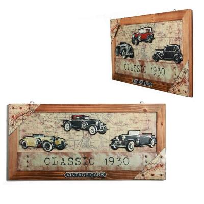 China Newest Design Environment-Frendly Vintage Wooden Car Decorative Wall Plaque for sale