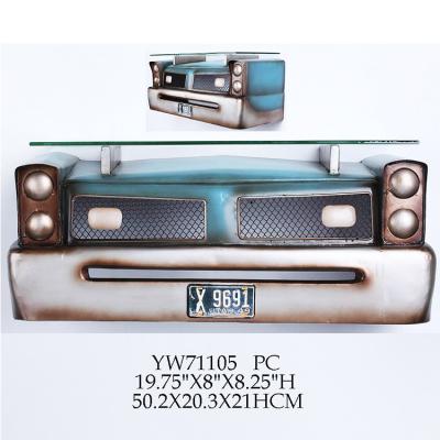 China Hot workable design 3d car decorative metal wall shelf for bar club for sale