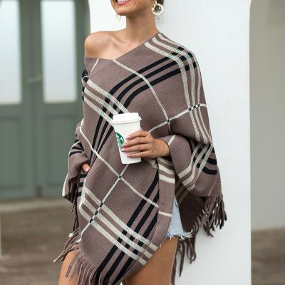 China 100% acrylic hot sale fashion customize woman cape shawl winter poncho for sale