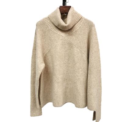 China Anti-pilling Customized Sweater 10%Camel 10%Wool Turtle Neck Sweater Pullover Sweater For Women for sale