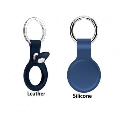 China Wholesale Protective and Decoration Airtag Genuine Leather Key Chain Ring with High Quality for sale