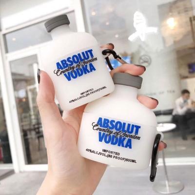 China For Earphone Silicone Vodka Wine Bottle Soft Design For 1/2 Cases Protecting Dustproof Cover Anti Lost Headset For Pro Box for sale