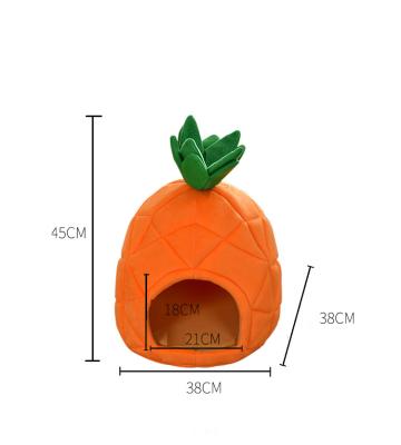 China Cute Travel Wholesale Pet Pineapple Cat Dog Bed House Accessories Supplies For Small Animals for sale