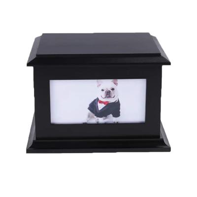 China Hot Sale Viable Retro Pet Cat And Dog Wooden Casket Cremation Urn for sale