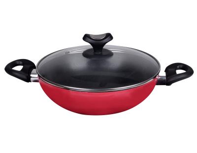 China Viable NON-STICK WOK WITH GLASS LID for sale