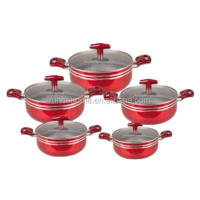 China Sustainable Aluminum Cookware 5set Set for sale