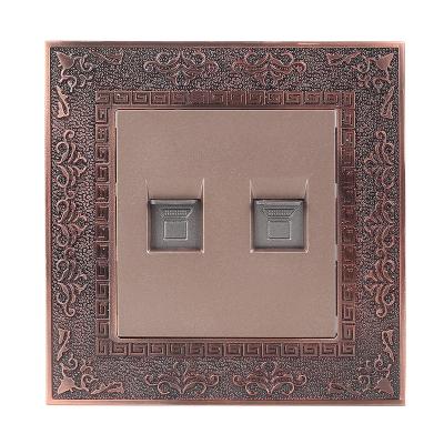 China Easy Installation Safe Living Amazon Outlet For Sale Hot Bronze Wall Switch Socket Outlet for sale