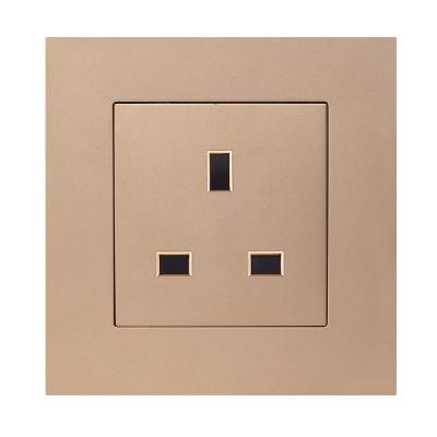 China Hot Selling High Quality Matte Gold 13A General Electric Switch Socket Easy Installation Electrical Switch Sockets for sale