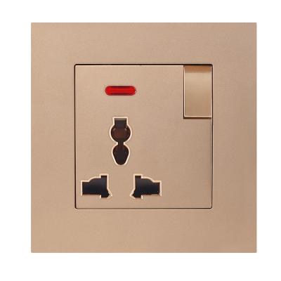 China Easy Series UK Plug Switch Wall Socket Stainless Steel Electrical Outlet And Switch for sale