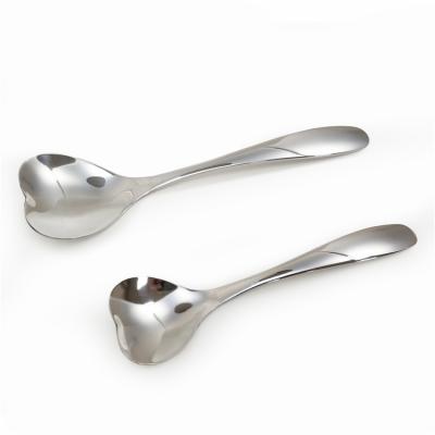 China Wholesale Disposable Heart Shape Coffee Tea Spoon Stainless Steel Spoons Set for sale