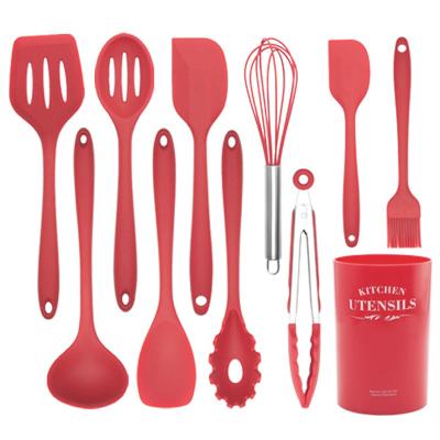 China Home Viable Kitchenware Silicone Spatula Spoon Set Non-Stick Cooking Tools Silicone Kitchen Utensils Set for sale