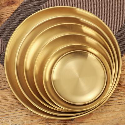 China Gold Korea traditional style food dishes set for sale