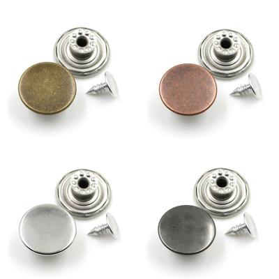 China Dry Cleaning Metal Button Metal Jeans Stud Button in Anti-Brass Color for Clothing Accessories for sale