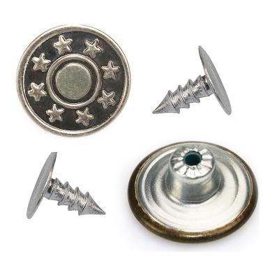 China Dry Cleaning Button Metal Jeans Stud Button For Denim Garment Accessories for sale