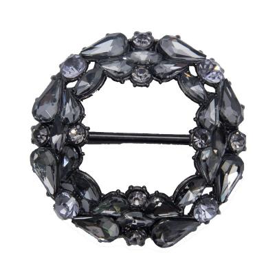 China metal buckle alloy pin crystal stone buckle for ladies shoes accessories 85661 for sale