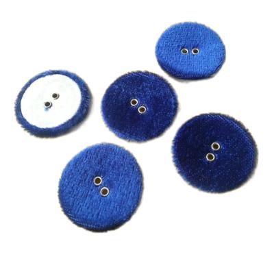 China Cloth Covered Dry Cleaning Two Holes Button Leather Covered For Sewing On Button For Garment Accessories for sale