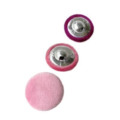 China Dry Cleaning Button Velvet Leg Fabric Covered Leather Covered Snap Button For Garment Accessories for sale