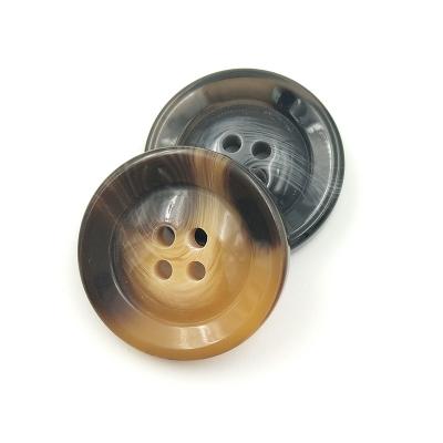 China Dry Cleaning Button Resin Fake Horn Button Polyester Button For Clothing Accessories for sale