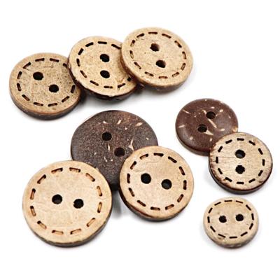 China Sustainable Button Coconut Four Holes Button For Garment Clothing Accessories for sale