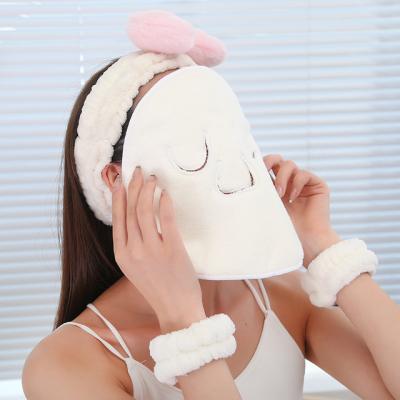 China 2021 Facial Salon Beauty Fleece Amazon Compress Steam Towel Reusable Cold/Hot Towel Coral Hot Cold Compress Towel for sale