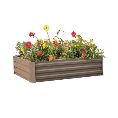 China CLASSIC Wholesale Cheap Rectangle Raised Garden Planter Bed Galvanized Steel Metal Used With Flower for sale