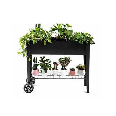 China CLASSIC Wholesale Cheap Raised Garden Bed With Legs Elevated Planter Box On Wheels For Flowers Herb Patio for sale