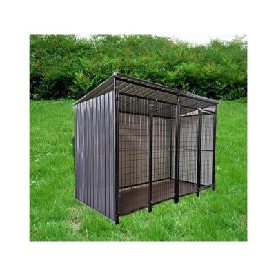 China Breathable Good Quality Large Crate Iron Plate Steel Wire Cage Pet Cages Wooden Wire Kennel for sale