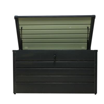 China Breathable Metal Garden Deck Waterproof Lockable Pier Lockable Outdoor Storage Box for sale