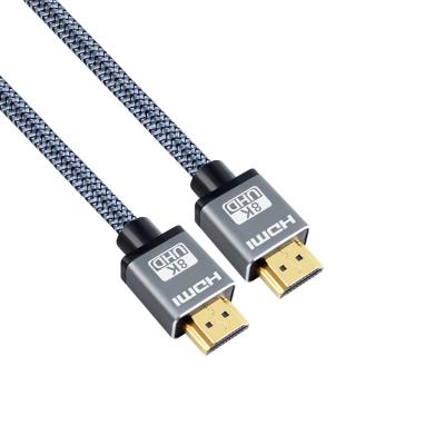 China Multimedia Factory OEM Gray HDMI Cable V2.1 Male To Male Shielded HDMI 2.1v Cable 1/1.5/2/3 Meter Hdmi Cable 8k 4k for sale