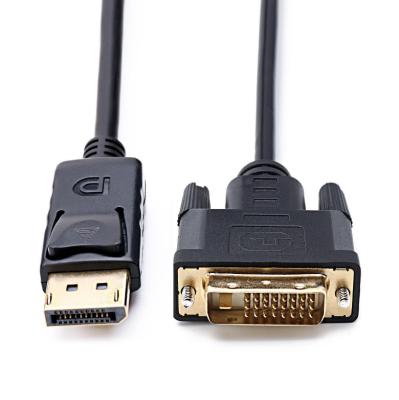 China Gold Plated Multimedia DVI 24+1 Male To Displayport DP 20P Male Adapter Black Cable For Medical Machine 1M 2M 3M for sale