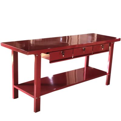 China Promotional Good Quality Customized Heavy Duty Electrical Appliance Metal Workbench With Three Drawers for sale