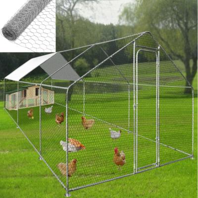 China Fence Mesh The Diamond Shaped Holes Woven By Two Galvanized Wires Are Used As Hexagonal Net For Chicken Raising for sale