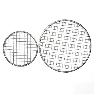 China Easily Cleaned 304 Stainless Steel BBQ Grill Mesh With Round Shape For Single Use Single Use Cheap BBQ Grill Mesh for sale