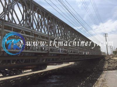 China Steel Bailey Bridge Double Lane 7.35m Compact 200 Similar Acrow Bridge Zb200 Model for sale