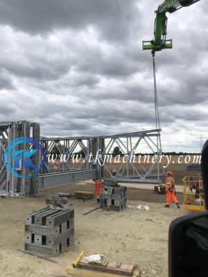 China Puente de Bailey 61m Capacidad de carga pesada BS5400 Superficie galvanizada Finalización de largo tramo en venta