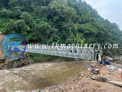 Cina Truss Bailey Bridge ZB200 Ponte in acciaio Single Span 45,72m Pesante carico Long Span 4,2m Larghezza in vendita