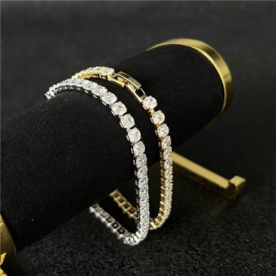 China High Quallity Hip hop style bracelets luxury moissanite jewelry thin tennis diamond bracelet for sale