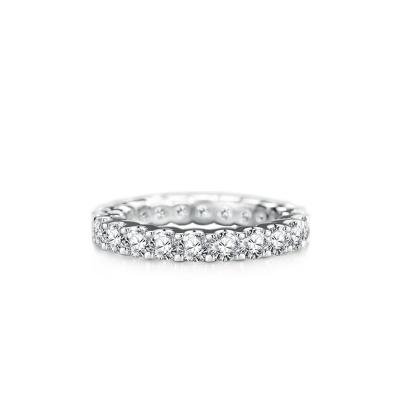 China High Quallity 925 sterling silver platinum plated eternity rings women gift bulk zircon ring for sale