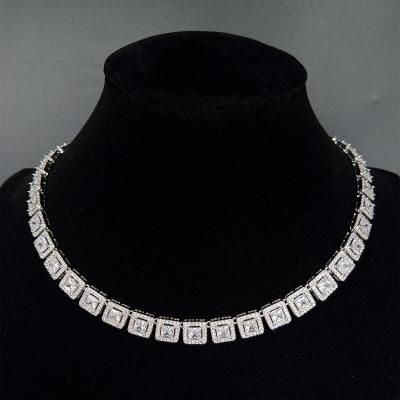 China High Quallity Custom Name 925 Solid Silver Moissanite Necklace Wedding Gift Personalized Diamond Necklaces for sale