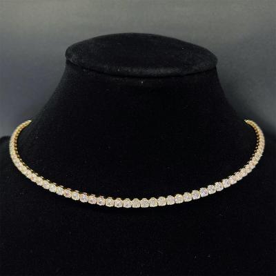 China High Quallity Hot Sale VVS Moissanite tennis Diamond Jewelry Chain Necklaces S925 Sterling Silver Tennis Necklace for sale