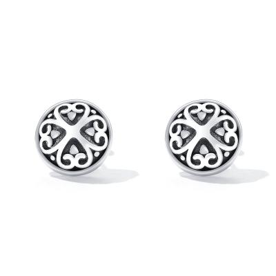 China High Quallity 925 Sterling Silver Vintage Pattern Stud Retro Patterns Fine Jewelry Women Earrings for sale