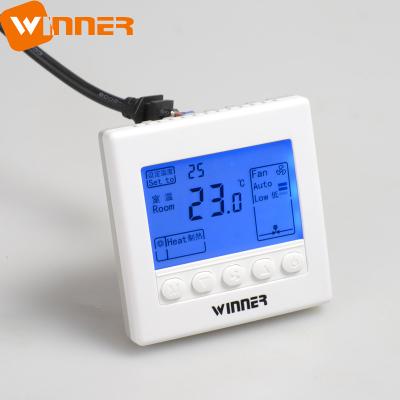 China 220VAC 50 60Hz Hvac Smart Thermostat With High / Medium / Low / Automatic Fan Speed for sale