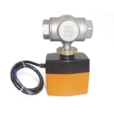 China Stainless Steel Electric Actuated Ball Valve For Chilled Water 1 Inch for sale