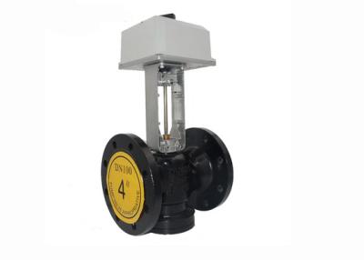 China Heat Exchange Water Flow Valve 2 Way 3 Way Flow Mixing DN80 Electric Flanged Globe Valve for sale